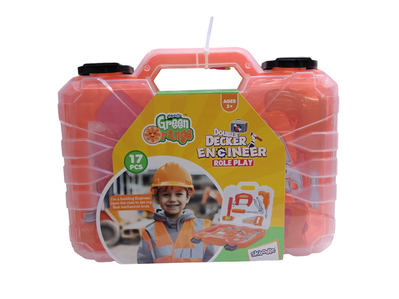 Skoodle Green Orange Double Decker Role Play Set