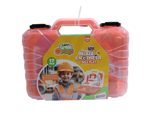 Skoodle Green Orange Double Decker Role Play Set-Pretend Play-Skoodle-Toycra