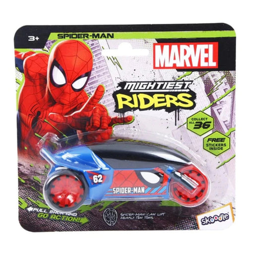 Skoodle Marvel Pull-Back Rider Bike-Vehicles-Skoodle-Toycra