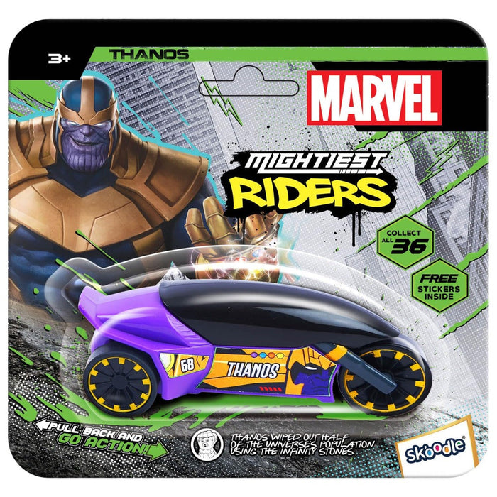 Skoodle Marvel Pull-Back Rider Bike-Vehicles-Skoodle-Toycra