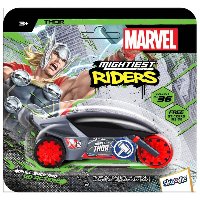Skoodle Marvel Pull-Back Rider Bike-Vehicles-Skoodle-Toycra