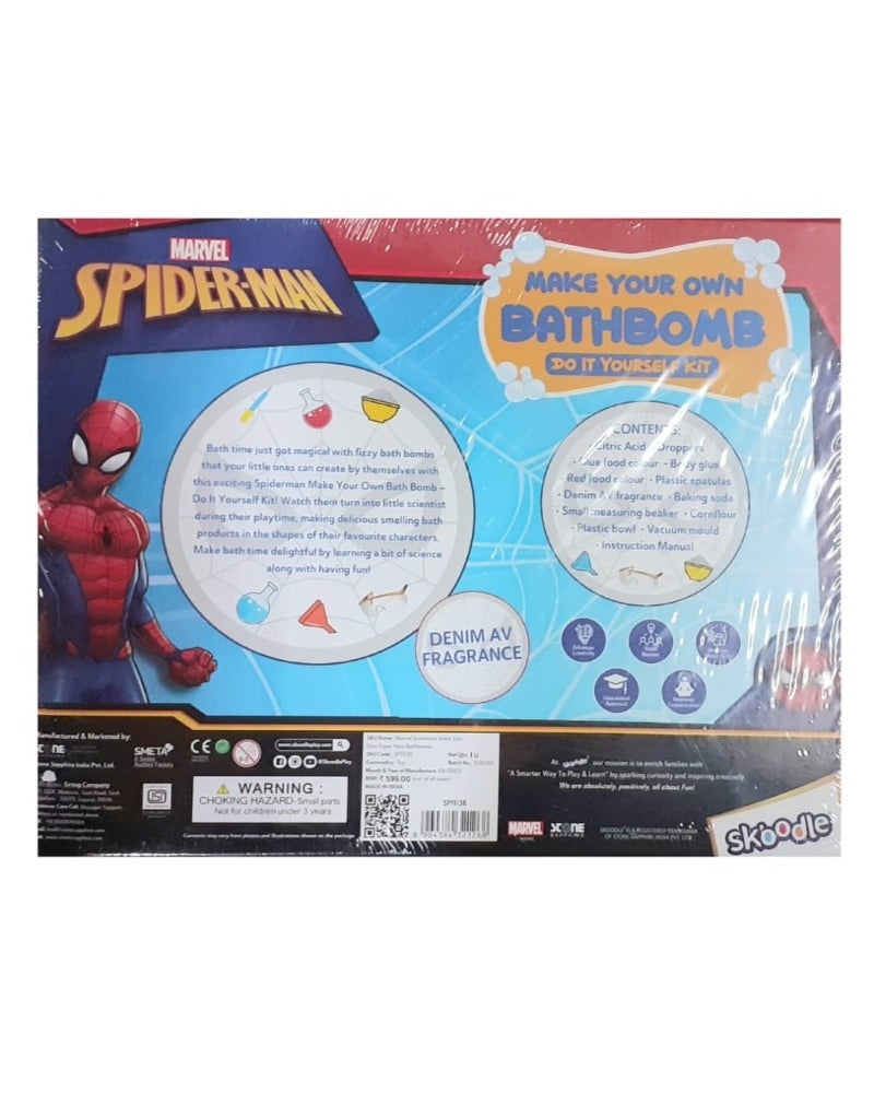 Skoodle Marvel Spider-Man Make Your Own Bathbomb