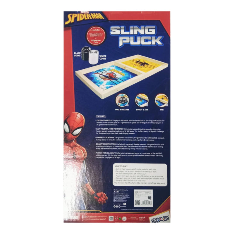 Skoodle Marvel Spider Man Sling Puck Game
