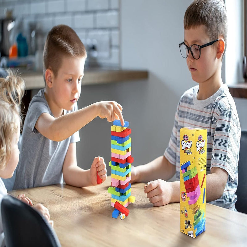Skoodle Quest Stackrr Colour Crash Tumbling Tower Game