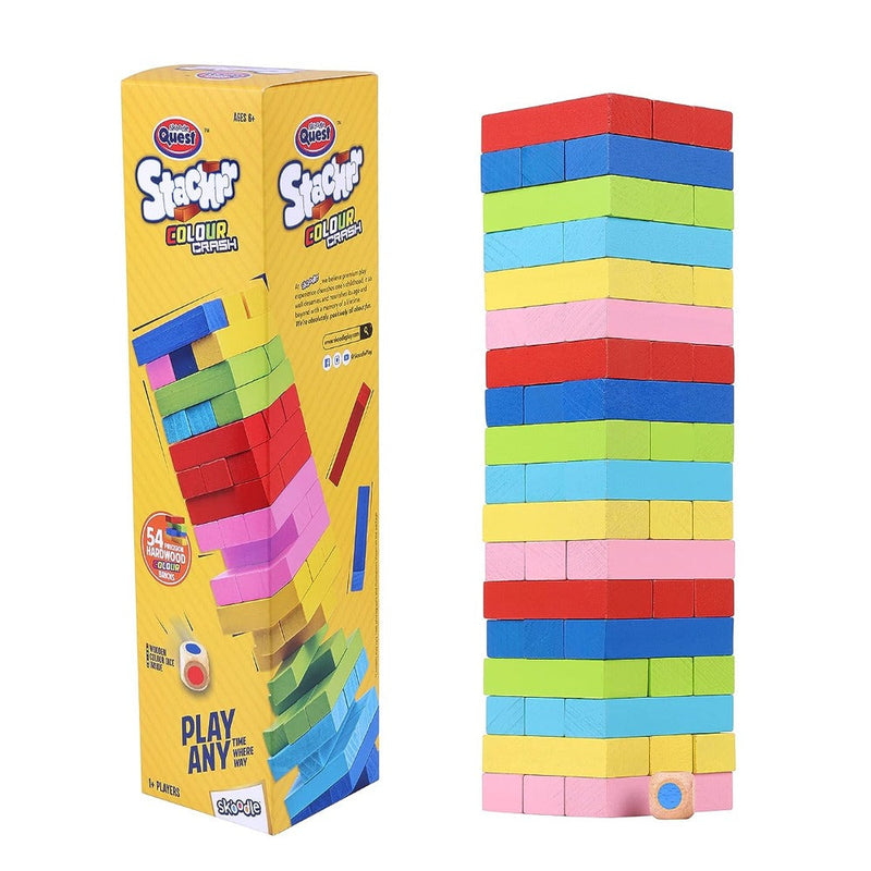 Skoodle Quest Stackrr Colour Crash Tumbling Tower Game