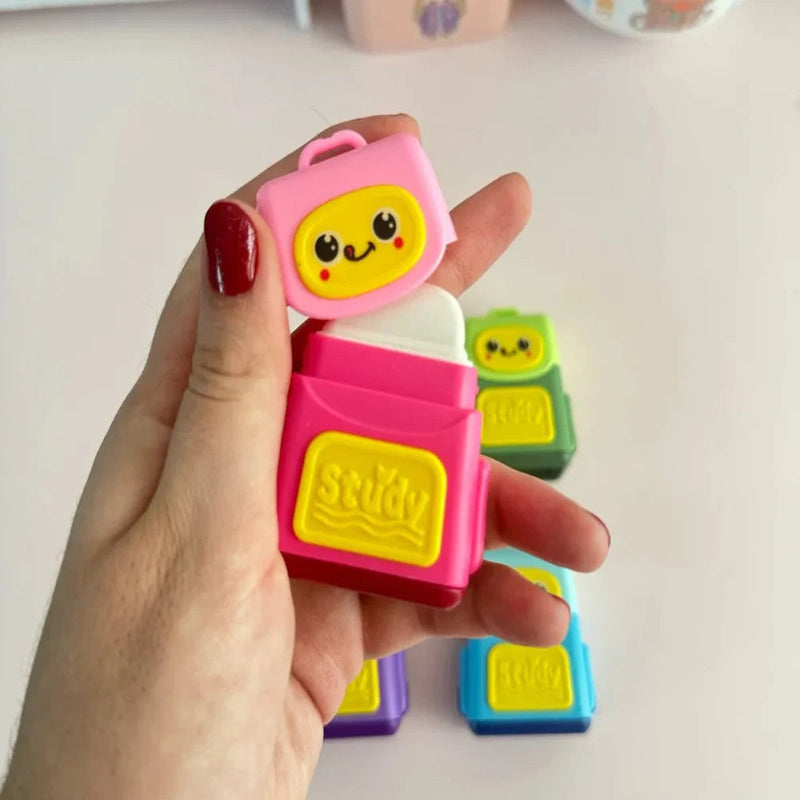 Skoodle Sharpener+ Backpack Eraser -Pack of 4