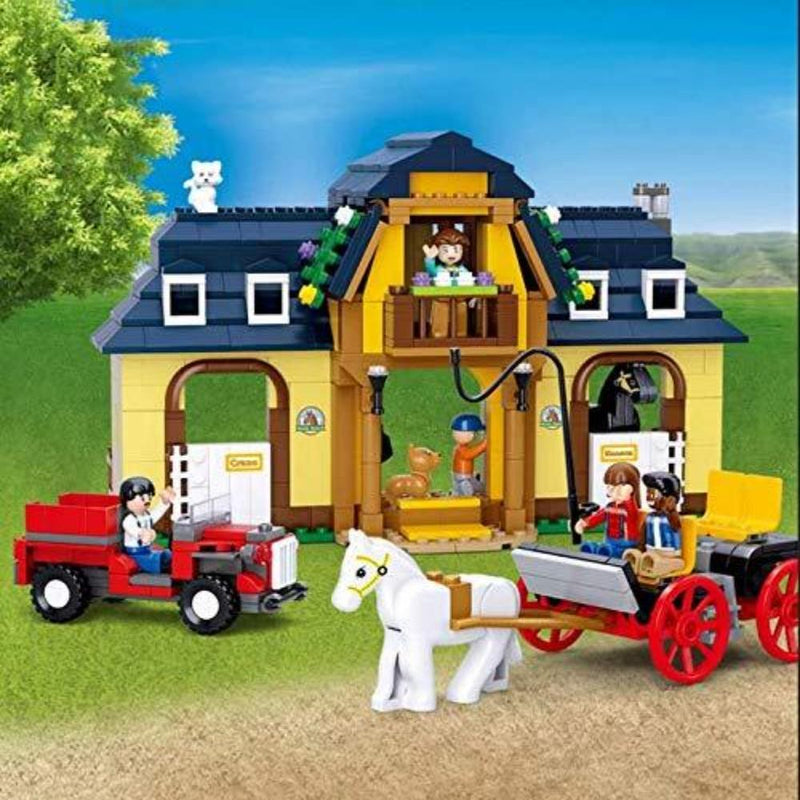 Sluban M38-B0560 Town Horse Farm Blocks Toy Set - 526 Pieces