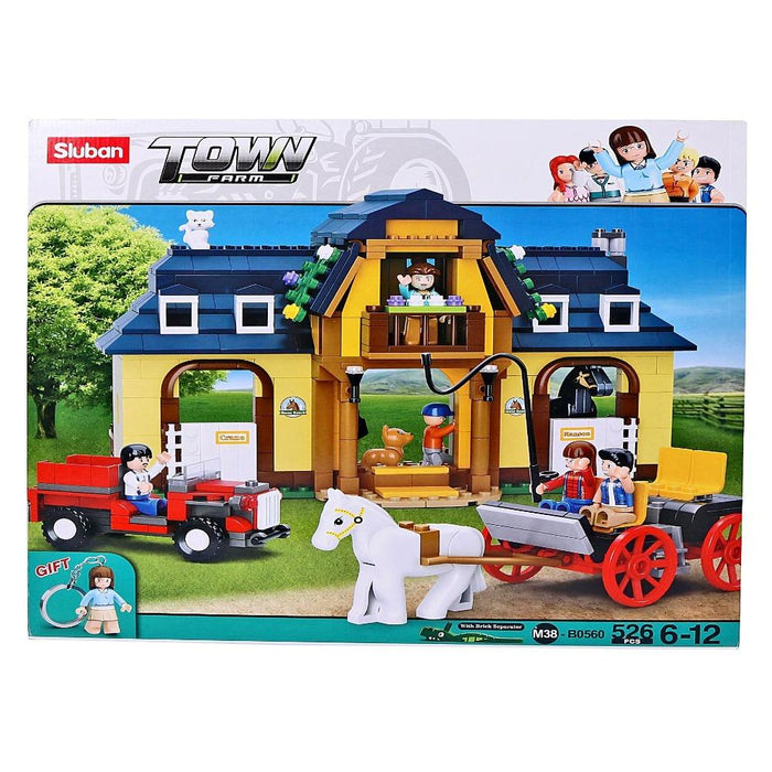 Sluban M38-B0560 Town Horse Farm Blocks Toy Set - 526 Pieces-Construction-Sluban-Toycra