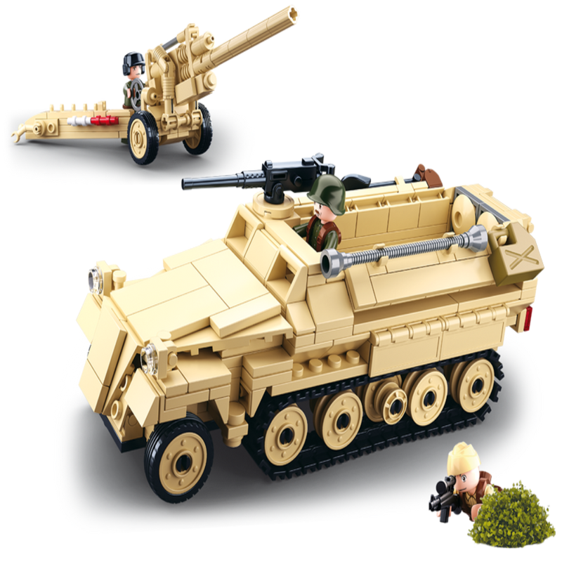 Sluban M38-B0695 WWII WW2 Half Track Armoured Vehicle - 460 Pcs
