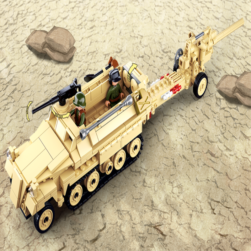 Sluban M38-B0695 WWII WW2 Half Track Armoured Vehicle - 460 Pcs