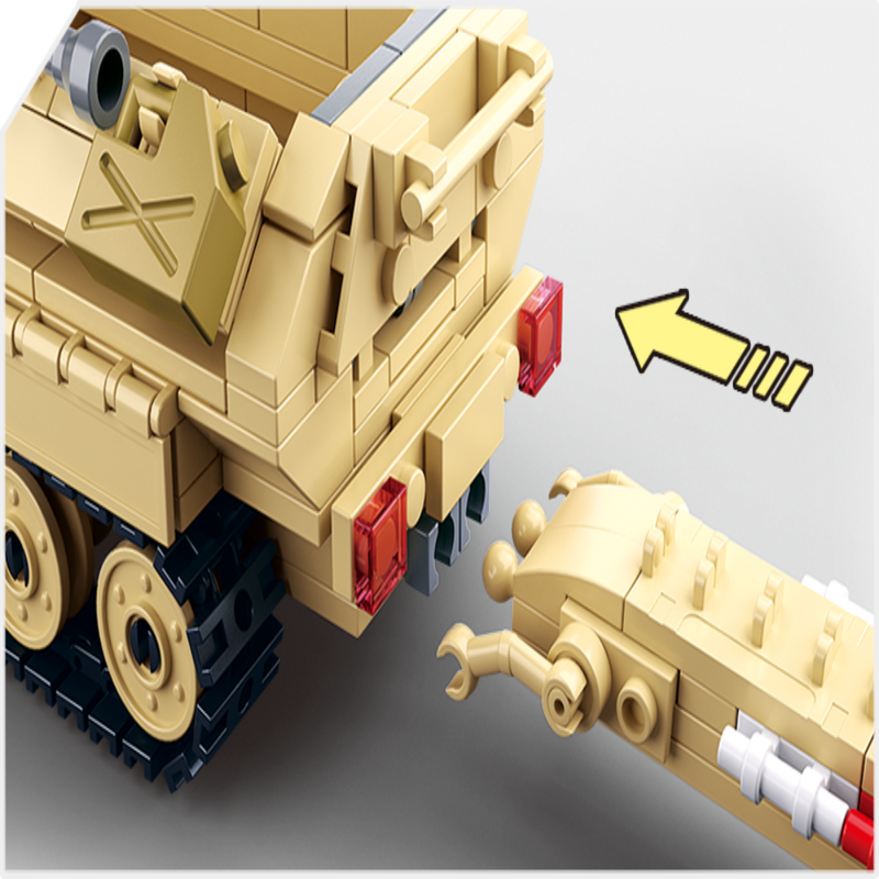 Sluban M38-B0695 WWII WW2 Half Track Armoured Vehicle - 460 Pcs