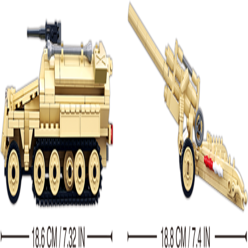Sluban M38-B0695 WWII WW2 Half Track Armoured Vehicle - 460 Pcs