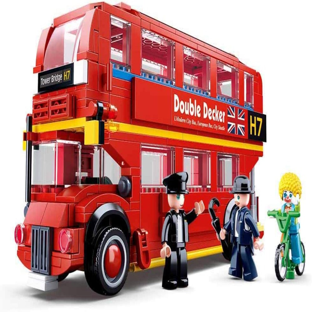 Sluban M38-B0708 Model Bricks Red London Double Decker Bus - 394 — Toycra