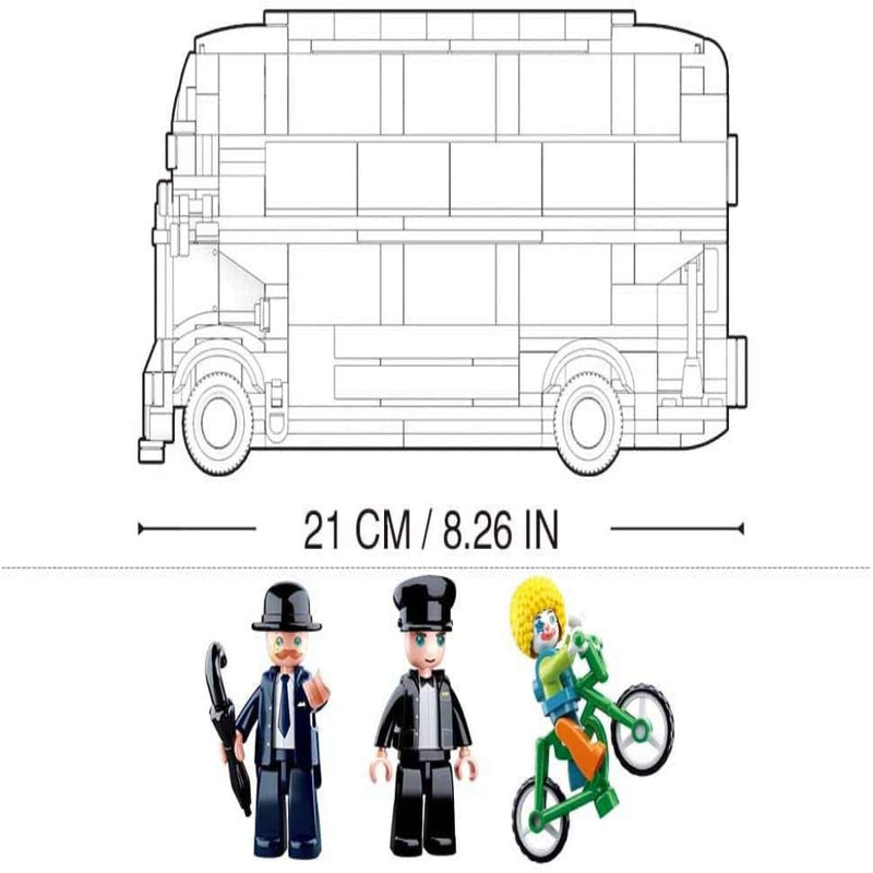 Sluban M38-B0708 Model Bricks Red London Double Decker Bus - 394 Pieces