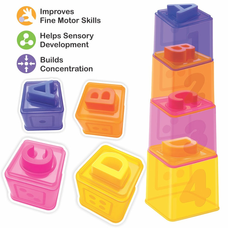 Smart Stackers – 2-in-1 Educational Gift Set for Toddlers (12–36 Months) Stack the Fun, Sort the Shapes – Learn, Play & Grow!