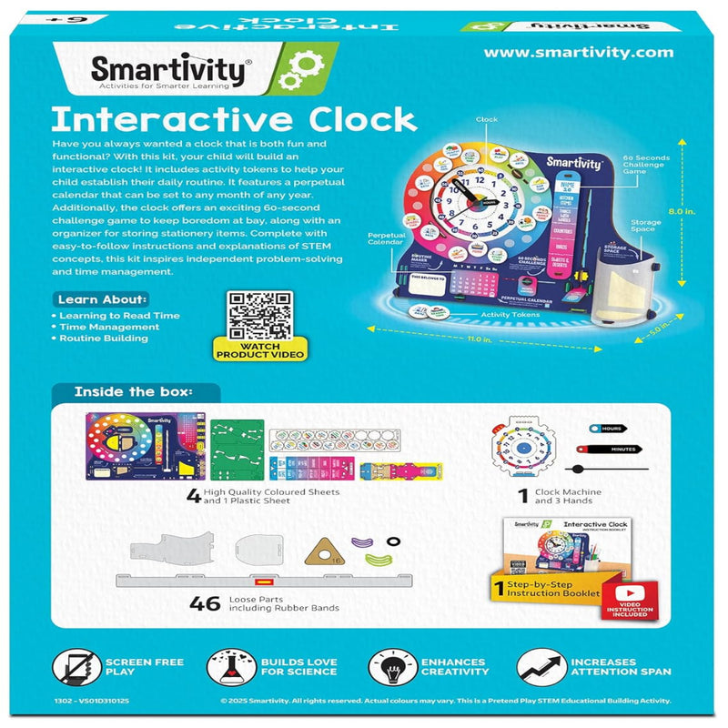 Smartivity DIY Interactive Clock-Kids Games-Smartivity-Toycra