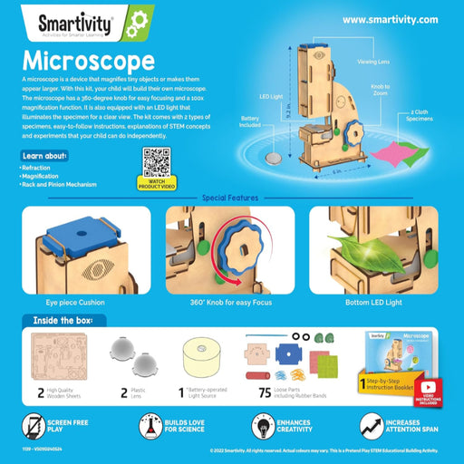 Smartivity Microscope 100x Zoom New-STEM toys-Smartivity-Toycra