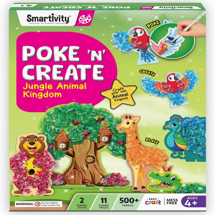 Smartivity Poke 'N' Create Jungle Animal Kingdom-Arts & Crafts-Smartivity-Toycra