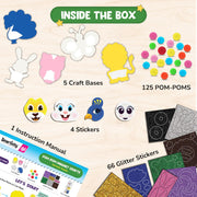 Smartivity Pom Pom Magnet Craft Kit -Adorable Animals