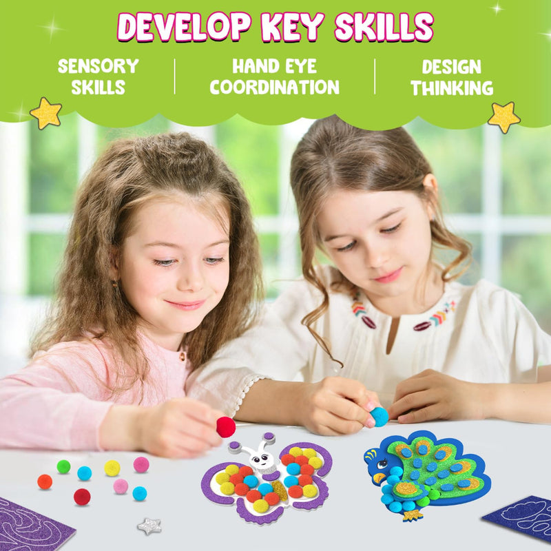 Smartivity Pom Pom Magnet Craft Kit -Adorable Animals