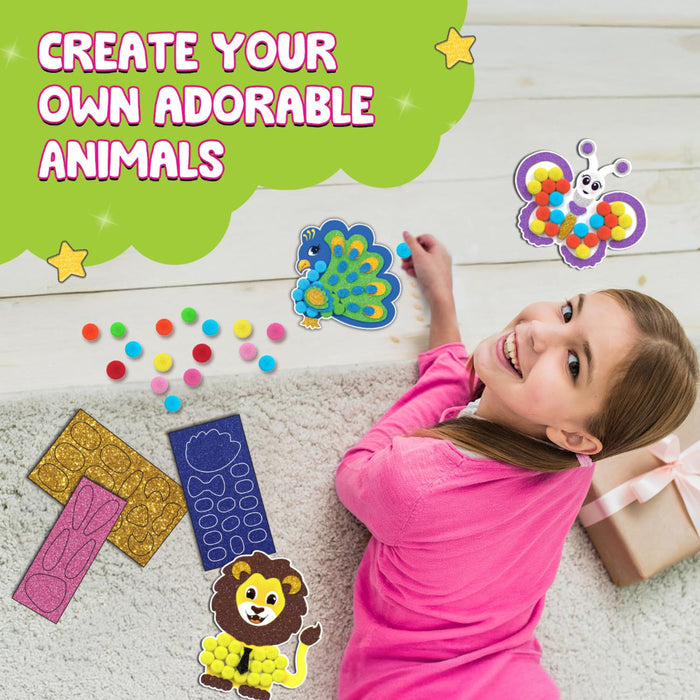 Smartivity Pom Pom Magnet Craft Kit -Adorable Animals-Arts & Crafts-Smartivity-Toycra