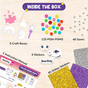 Smartivity Pom Pom Magnet Craft Kit -Princess and Unicorn