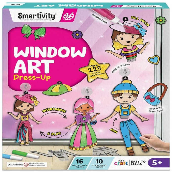 Smartivity Window Art Dress Up Fashion Kit-Arts & Crafts-Smartivity-Toycra