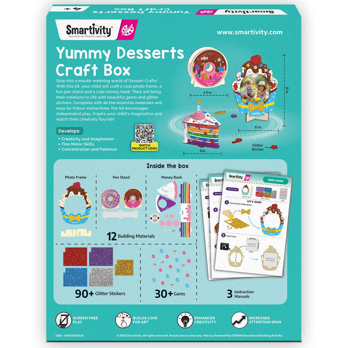 Smartivity Yummy Dessert Craft Box-Arts & Crafts-Smartivity-Toycra