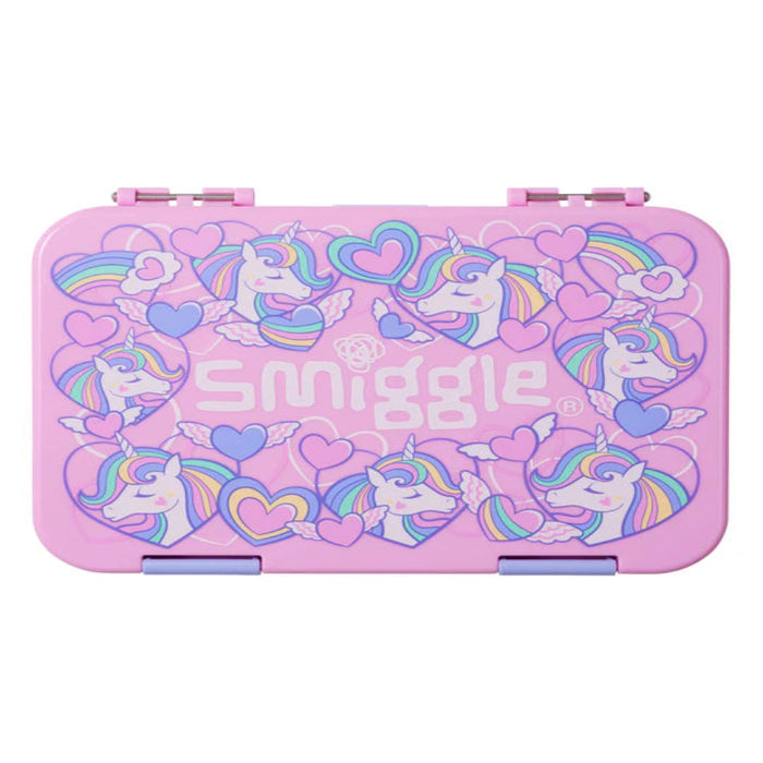 Smiggle Bento Medium Happy Fly Hi Lunch Box - Pink-LunchBox & Water Bottles-Smiggles-Toycra