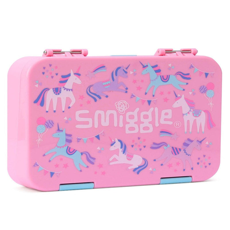 Smiggle Glide Happy Medium Bento Lunchbox Pink