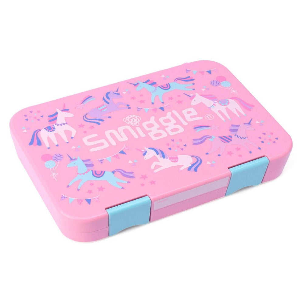 Smiggle Glide Happy Medium Bento Lunchbox Pink — Toycra