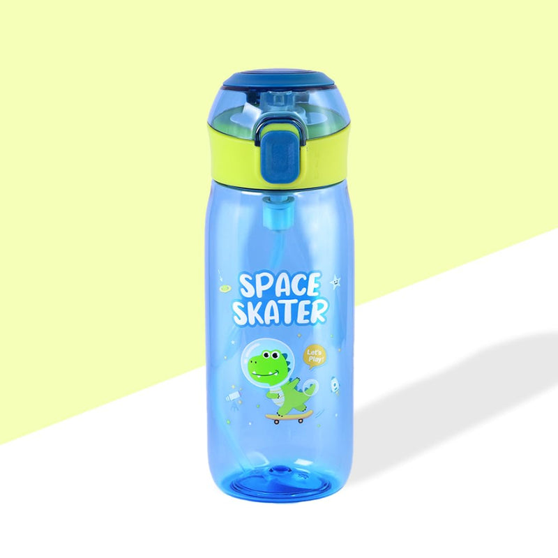 Space Skater Water Bottle with Sipper Blue 630 ml