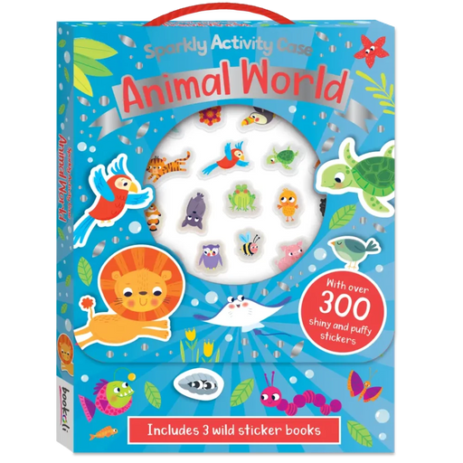 Sparkly Activity Case Animal World-Activity Books-SBC-Toycra