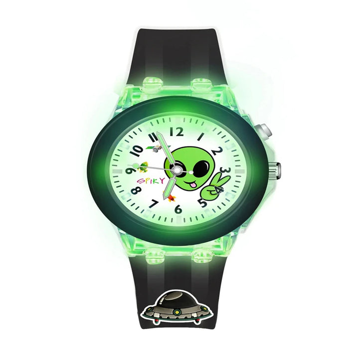 Spiky 3D Cartoon Analog & Digital Light Watch for Kids-Novelty Toys-Spiky-Toycra