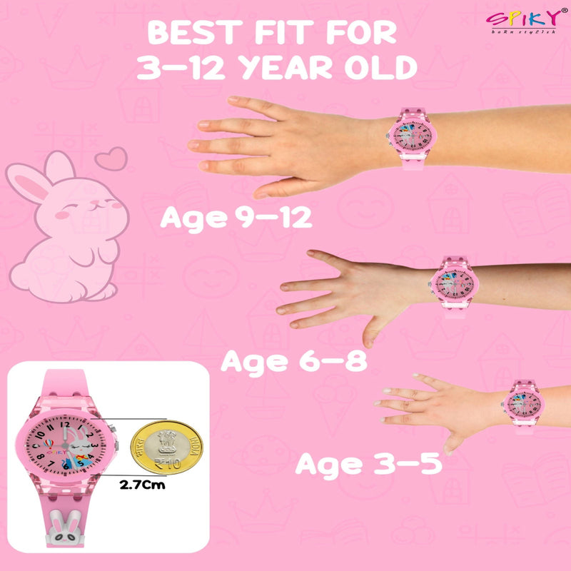 Spiky 7 Multicolor LED Lights Analog Watch For Boys & Girls
