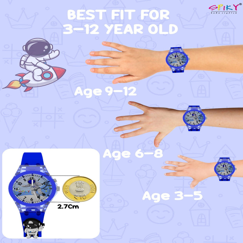 Spiky 7 Multicolor LED Lights Analog Watch For Boys & Girls