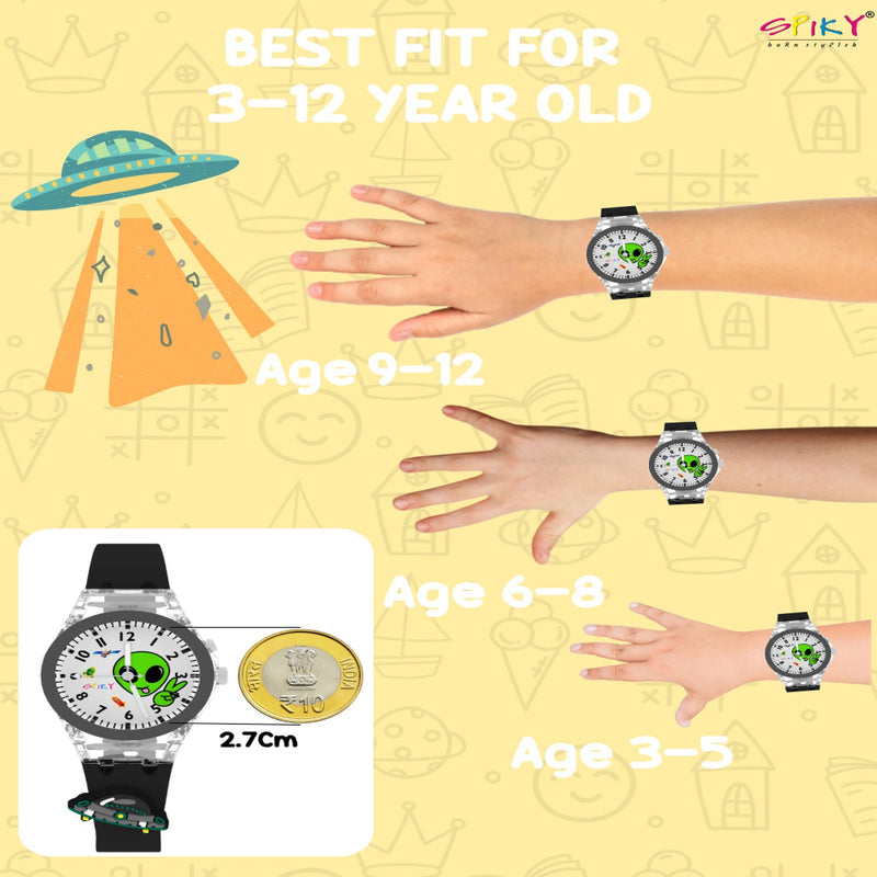 Spiky 7 Multicolor LED Lights Analog Watch For Boys & Girls