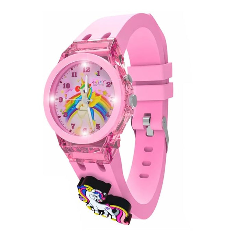 Spiky 7 Multicolor LED Lights Analog Watch For Boys & Girls