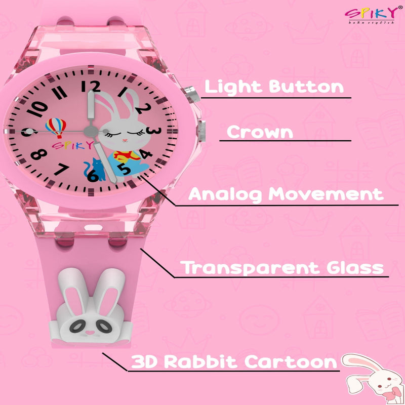 Spiky 7 Multicolor LED Lights Analog Watch For Boys & Girls