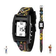 Spiky Adventure Printed Strap Digital Kids Watch With Luminous Display