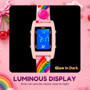 Spiky Adventure Printed Strap Digital Kids Watch With Luminous Display