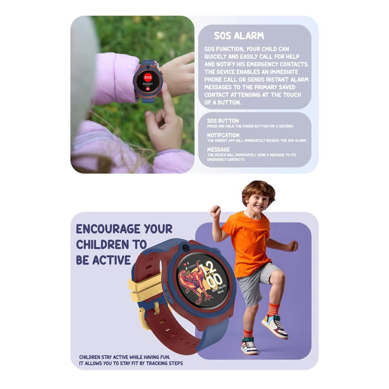 Spiky Cacus 4g Video & Voice Calling Smartwatch with GPS