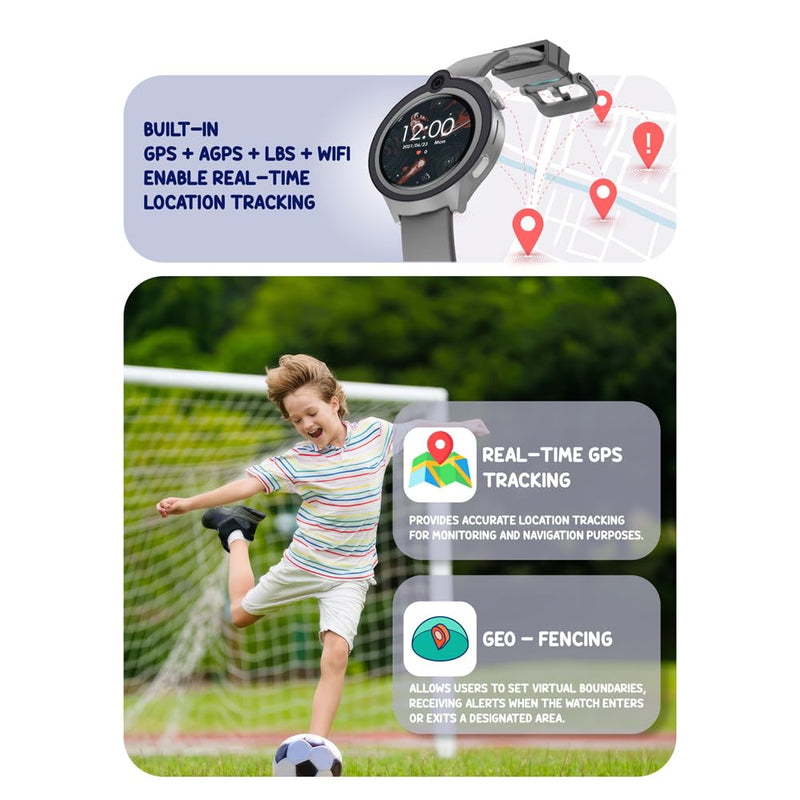 Spiky Cacus 4g Video & Voice Calling Smartwatch with GPS