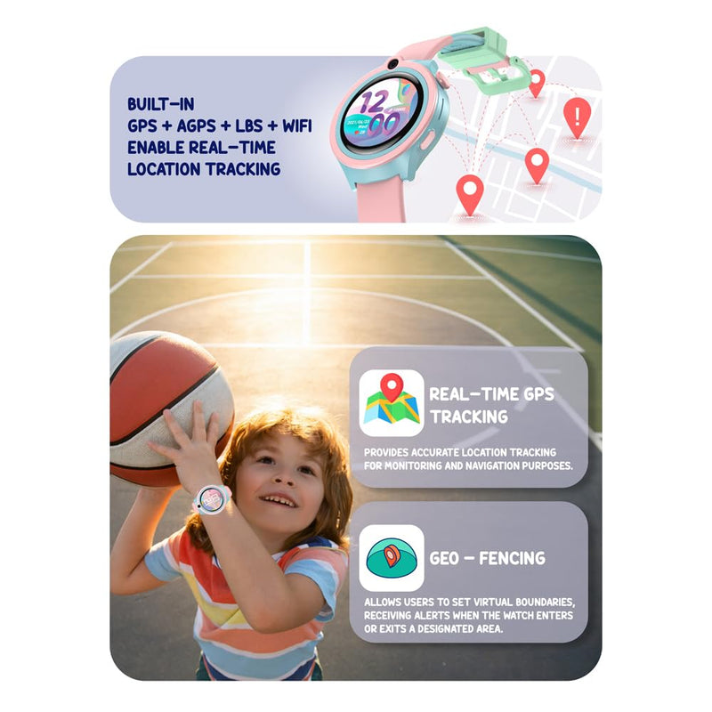 Spiky Cacus 4g Video & Voice Calling Smartwatch with GPS