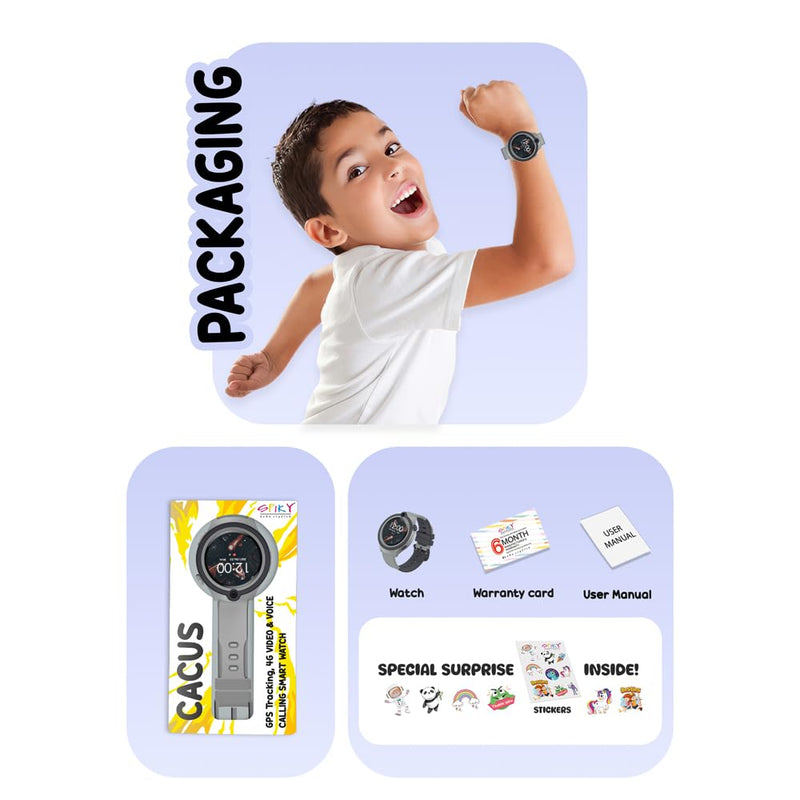 Spiky Cacus 4g Video & Voice Calling Smartwatch with GPS