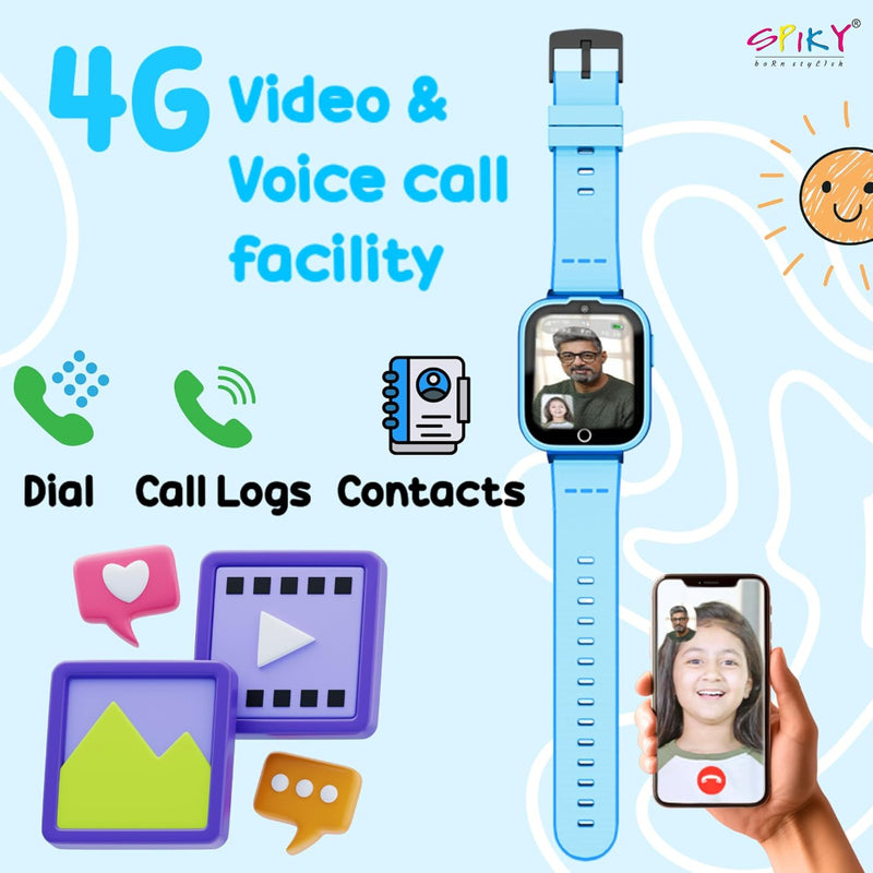 Spiky Cyclops 4g Voice Calling Kids Smartwatch