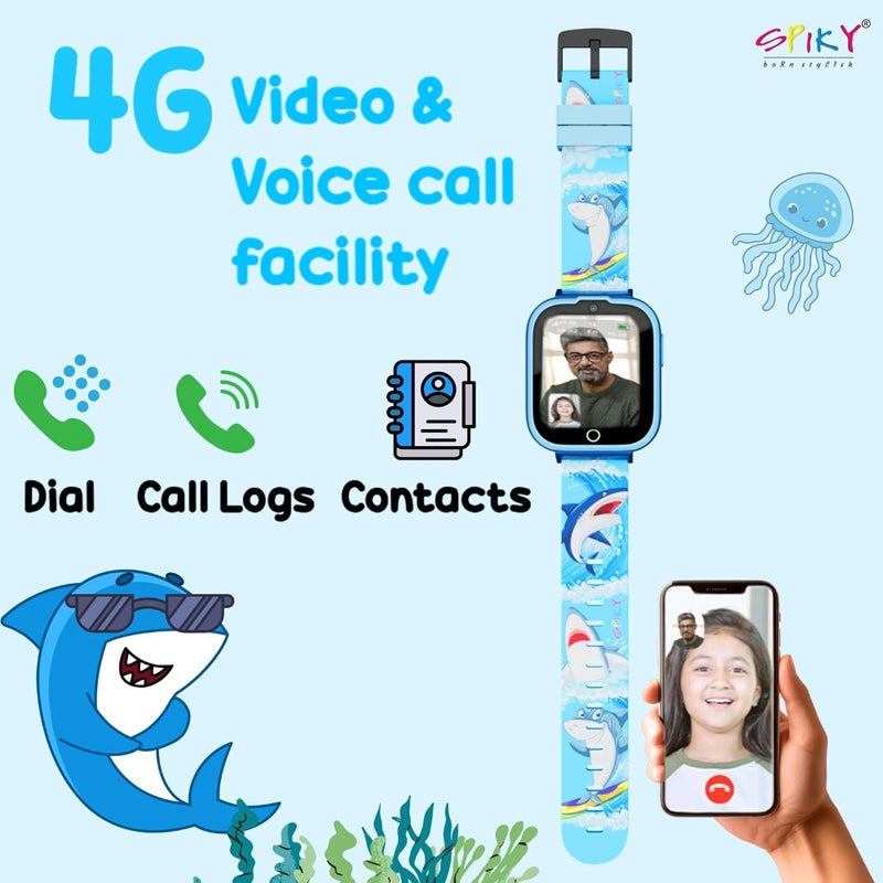 Spiky Cyclops 4g Voice Calling Kids Smartwatch