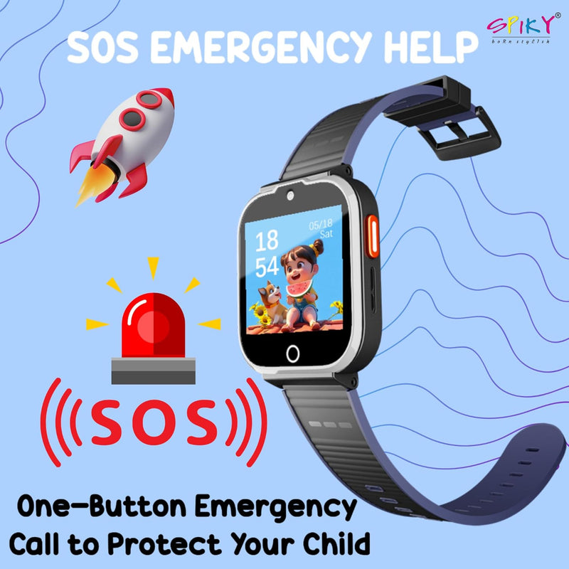 Spiky Cyclops 4g Voice Calling Kids Smartwatch