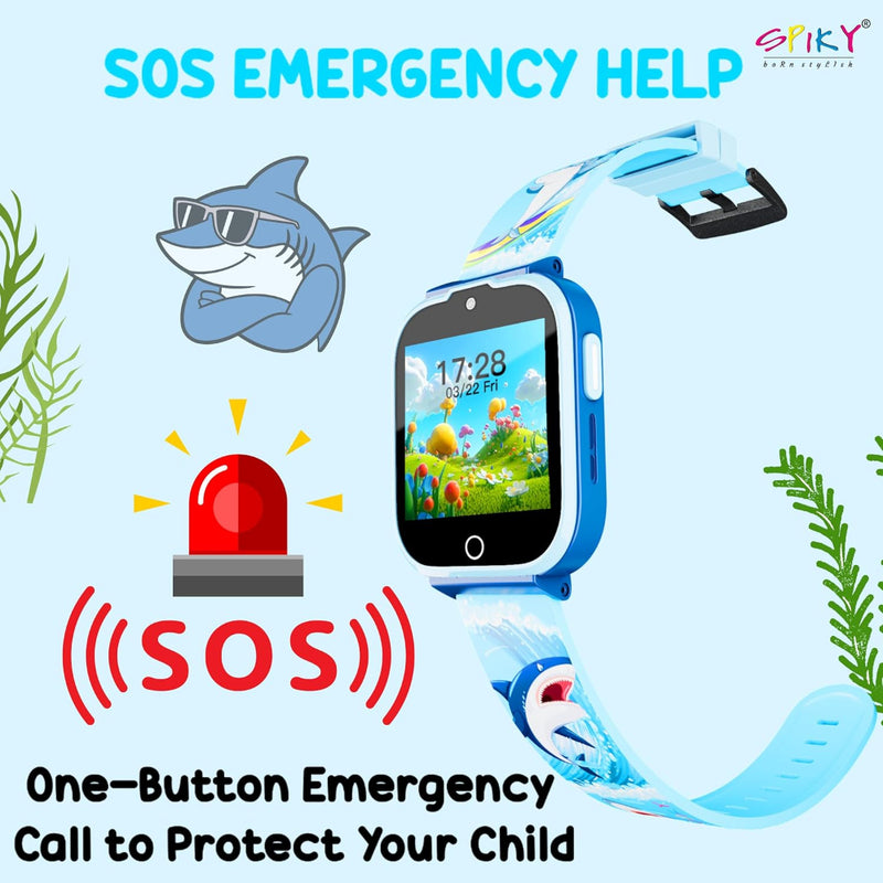 Spiky Cyclops 4g Voice Calling Kids Smartwatch
