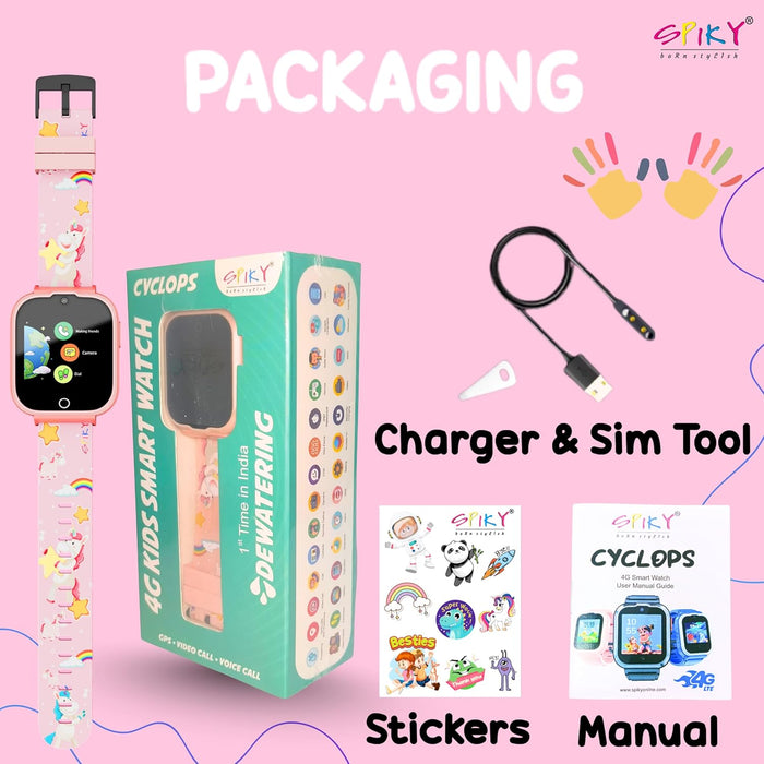 Spiky Cyclops 4g Voice Calling Kids Smartwatch-Novelty Toys-Spiky-Toycra
